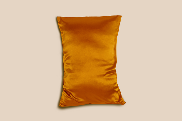 Orange sales silk pillowcase