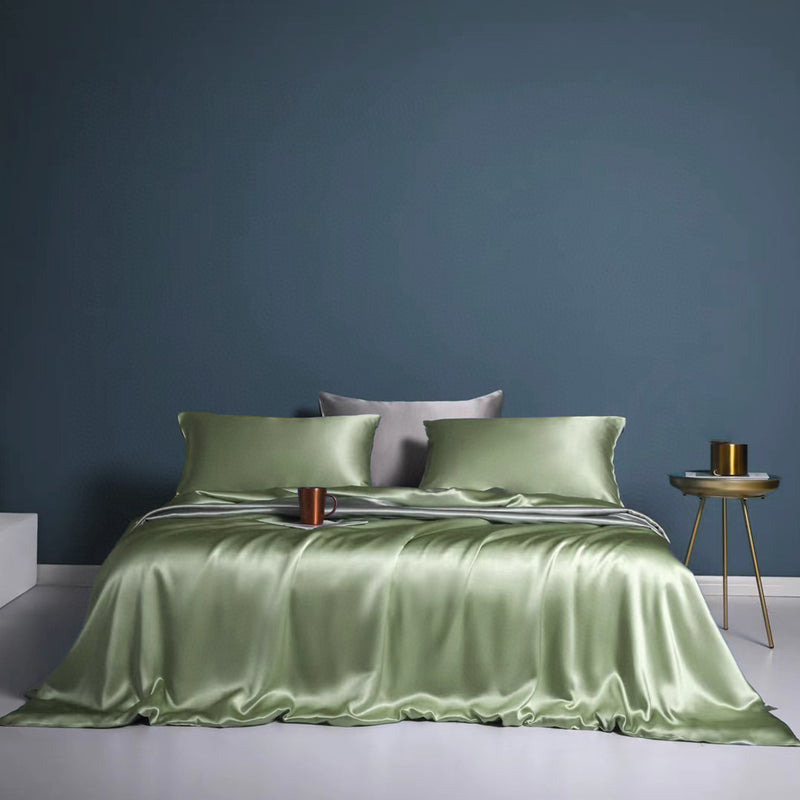 Silk Bedding Set, Sage Green