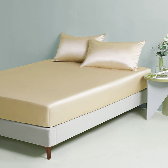 Silk Bedding Set, Champagne