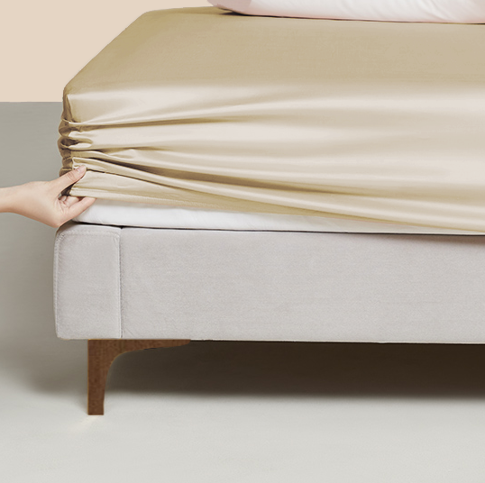 Silk Fitted Sheet, Champagne