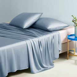 Silk Sheet Set, Serenity Blue